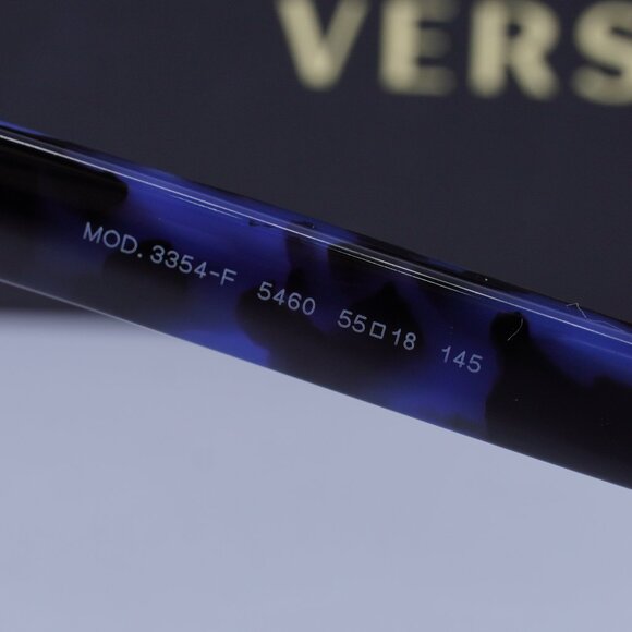 Versace VE3354F 5460 Rectangle Eyeglasses 55mm – Top Black/Havana Blue - Picture 8 of 10
